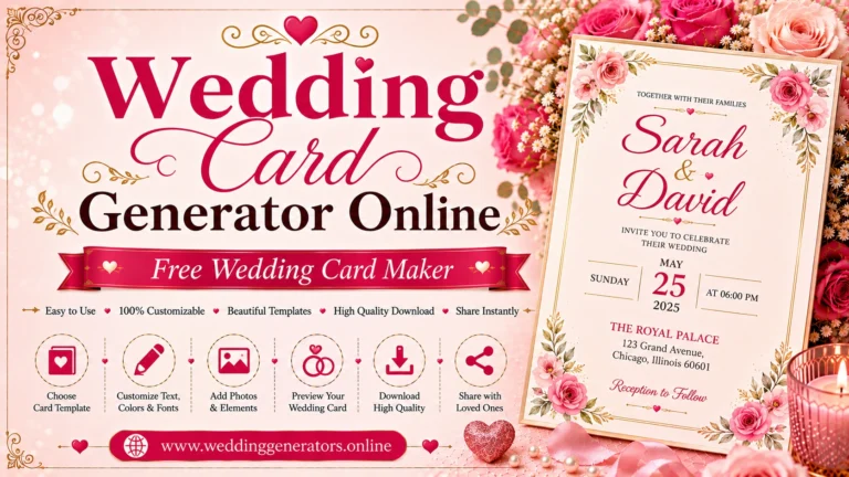 Wedding Card Generator Online - Free Wedding Card Maker