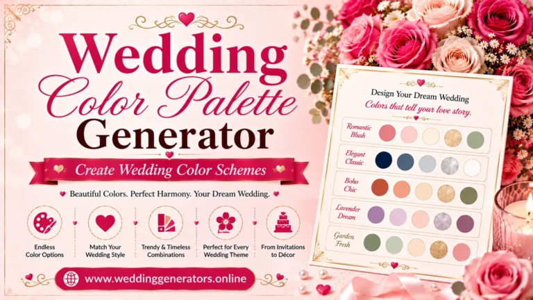 Wedding Color Palette Generator - Create Wedding Color Schemes