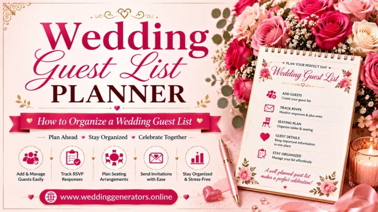 Wedding Guest List Planner - How to Organize a Wedding Guest List