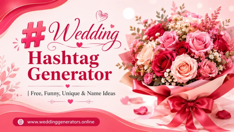 Wedding Hashtag Generator - Free, Funny, Unique & Name Ideas