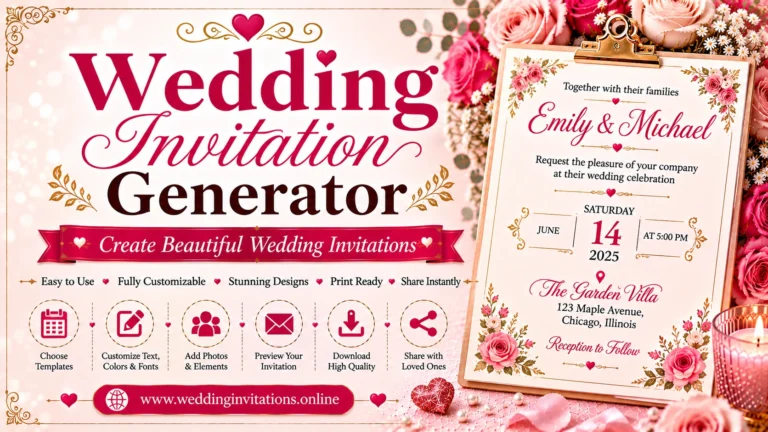 Wedding Invitation Generator - Create Beautiful Wedding Invitations