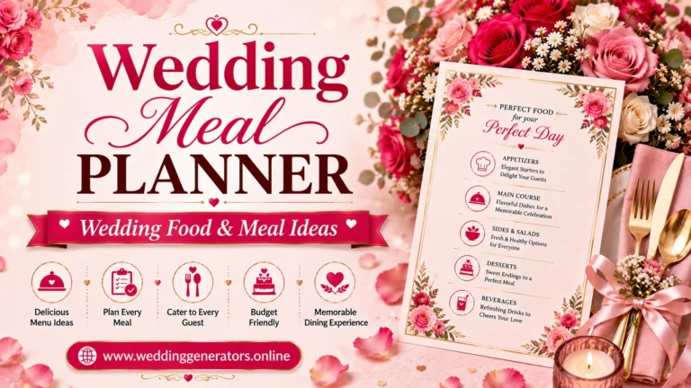 Wedding Meal Planner - Wedding Food & Meal Ideas