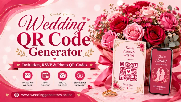 Wedding QR Code Generator - Invitation, RSVP & Photo QR Codes