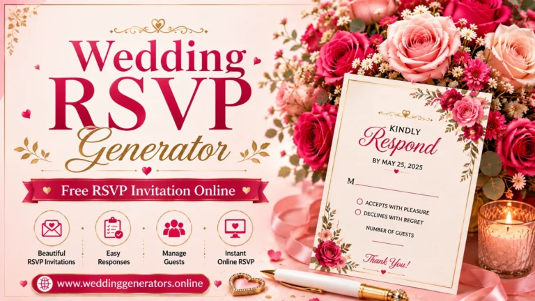 Wedding RSVP Generator - Free RSVP Invitation Online