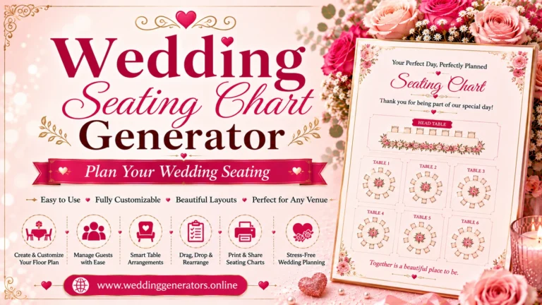 Wedding Seating Chart Generator - Plan Your Wedding Seating